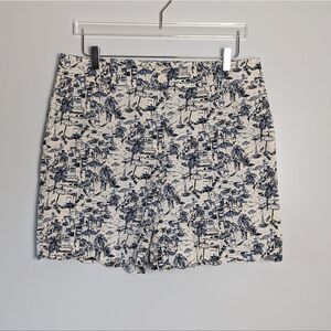 Talbots Scallop Hem Shorts Blue and White Beach Theme 12